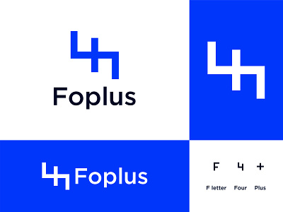 Foplus Logo Design app icon design brand identity branding creative cross design four health illustration logo logo design logo mark medical minimal monogram number plus simple ui