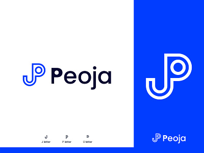 P + J + D Logo Mark app icon design brand identity colorful creative d logo design designer dribbble icon illustration j logo lettering lettermark logo design modern p logo simple symbol typeface ui