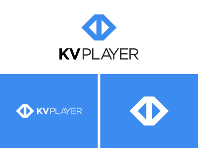 K + V + Player Logo album audio internet games music branding company graphic design k v letter logo lettermark live streaming online logo logo modern movie multimedia music logo negative space logo player record socail social player media logo sound video