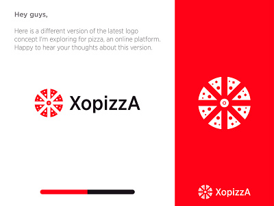 XopizzA logo brand identity branding cafe design graphic design illustration logo mark medical minimal negative space logo online shop pizza plus simple ui vector web design x letter logo