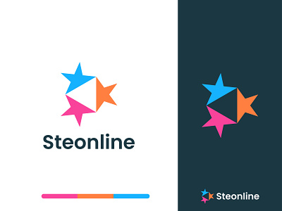 Steonline Logo Design brand brand identity branding design design portfolio icon identity lettermark logo logodesigner logos mark minimal modern logo music play star symbol vector vision