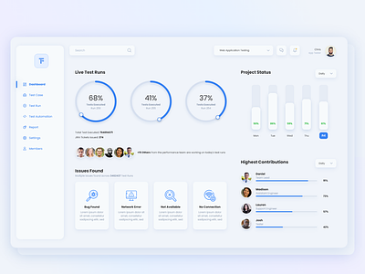 Testing Automation Tool Dashboard