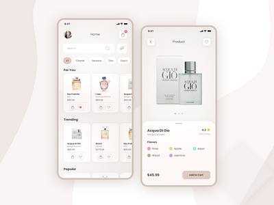 Perfume Purchase App Design