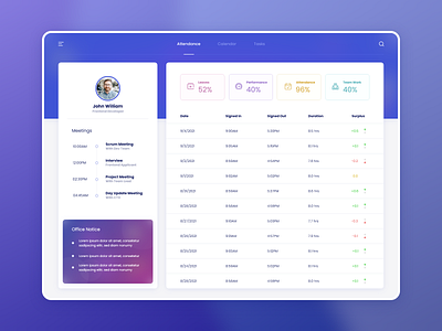 Office Scheduling UI Concept