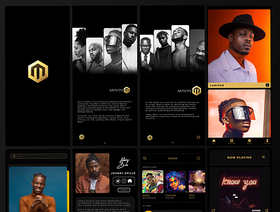Mobile App Ui for Mavin Records app branding designer dribbble figma graphicdesign icon logo design uidesign userinterface ux web xd