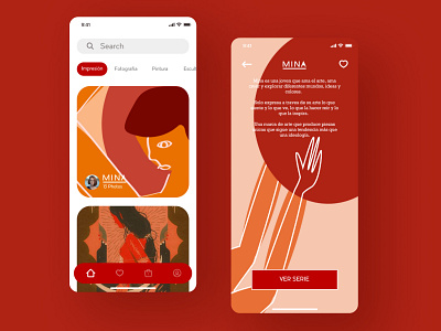 Art e-commerce | case study app branding design illustration illustrator minimal ui ux vector web