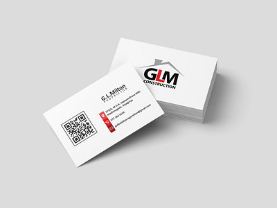 Visiting Card Design for GLM Construction branding graphic design