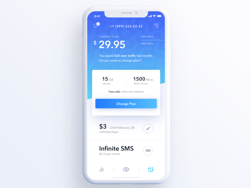 Yota Mobile Network Operator Concept - Navigation