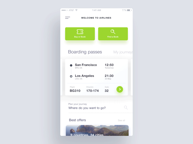 ✈️ Airlines Travel Application Concept