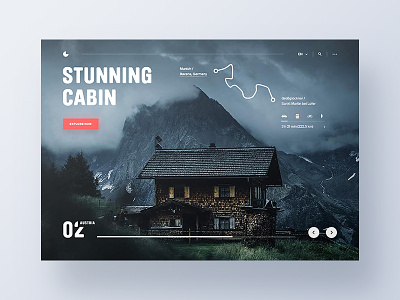🗻 Travel Exploration austria clean design header landing page main page nature promo ui ux web website