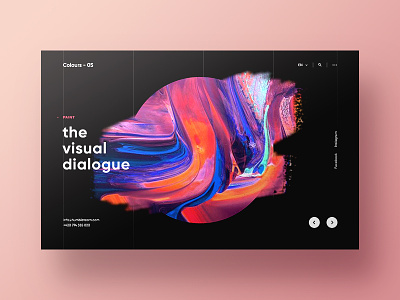 Colours — Visual Exploration clean color design interface landing page main page promo swiss ui ux web website