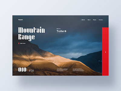 Mountain Range clean design header landing page main page mountain nature promo ui ux web website