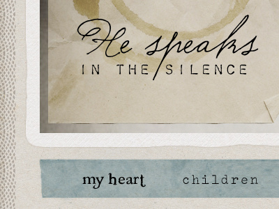 He speaks in the silence blog design