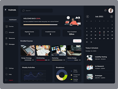 Online Course Platform Dashboard