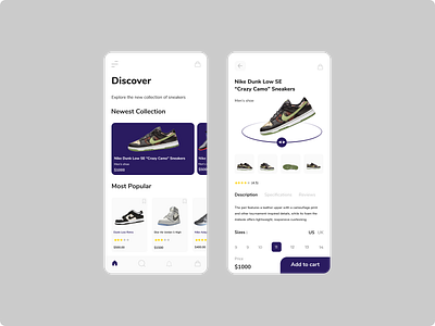 Shoe Store Mobile App design designinspiration mobile mobile app mobile app design mobile design mobile ui ui uiinspiration uitrends uiux uxinspiration uxprocess