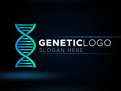 DNA Genetic Logo Design animation app branding design flat icon illustration logo minimal typography