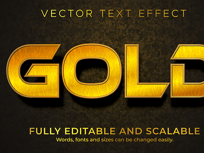 Golden Editable Text Effect