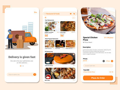 Food Delivery App Design adobe xd app design figma design food delivery app design graphic design mobile app design ui ui ux design user interface design