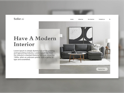 Interior Website home page design