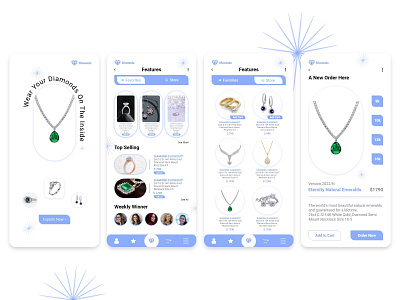 Diamond E-Commerce site app design