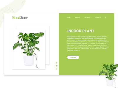 Indoor Plant Selling Website Landing Page Design