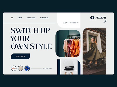 Clothing Brand Website Landing page design