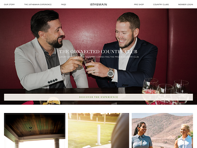 Luxury and Lifestyle country club landing page lifestyle luxury ui web