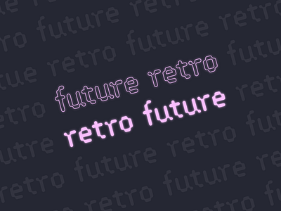 VP Pixel font font future neon pixel retro typography