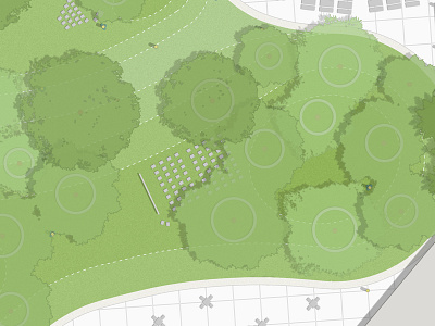 Park Detail architecture green illustration park trees