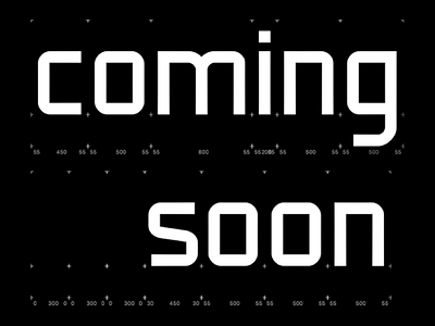 Coming soon font typography
