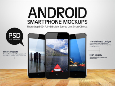 Android Smartphone Mockups