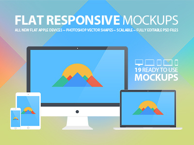 All New Flat Responsive Mockups apple device mockup flat 2.0 flat design flat devices flat mockups flat responsive mockups mockup product mockups web mockup