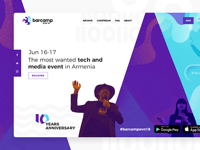 Barcamp Yerevan 2018 10 barcamp barnd event media mobile social ui ux web website website builder