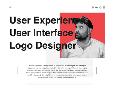 My Portfolio Website app branding debuts design design app flat interaction job logo lowprofile personal portfolio simple ui ux we design web website white