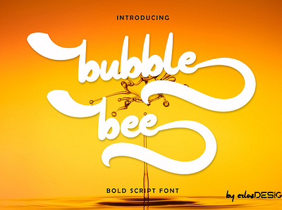 Bubble bee Font art bold script branding design graphic design handwritten font illustration script font typography vector website