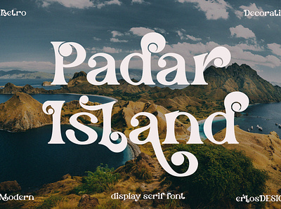 Padar Island - Display Serif Font by erlosDESIGN branding design fonts graphic design logo modern fonts retro fonts serif fonts typography vector