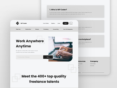 Freelance Marketplace Exploration UI design ui ux web