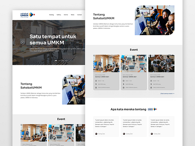 #Project - SahabatUMKM Landing Page UI app design illustration ui ux web