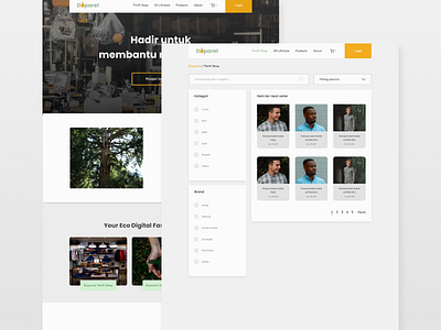 Doparrel UI for Website branding design illustration ui ux web