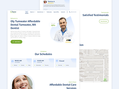 Dentist Website Design branding design graphic design illustration typography ui vector web