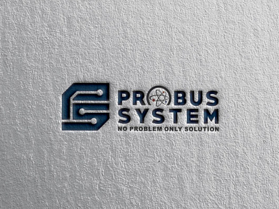Probus System app atom atomic design branding business business system design flat icon logo minimal vector