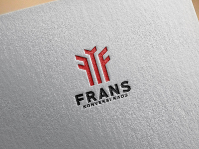 Frans branding clothing design flat garment logo minimal vector
