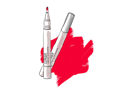 Photoshop illustration of a makeup tool. art artwork beauty brush cosmetic design digital digital illustration digital painting drawing flat illustration hand drawn illustration lip makeup painting photoshop product style tool