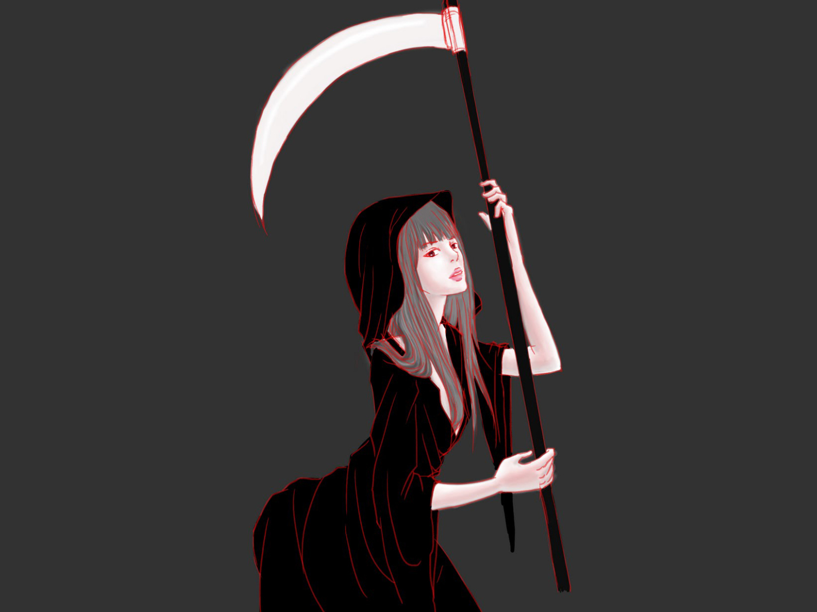 Download HD Anime Grim Reaper Scythe  Grim Junior Transparent PNG Image   NicePNGcom