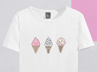 Shein X Artist Collaboration - T shirts (Ice Cream) by Eunbyul Kwak on ...