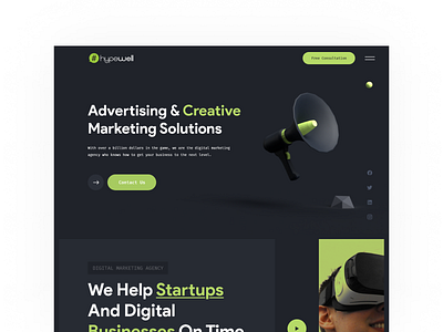 Hypewell Website UI UX Design creative landing page creative marketing creative marketing solution creative marketing website creative website design landing page landingpage marketing landing page marketing webpage marketing website ui uidesign uiux user experience user inteface web webdesign website website design