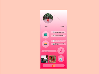 User Profile dailyui dailyui006 pink profile user
