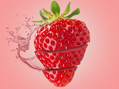 strawberry advertising poster design branding strawberry