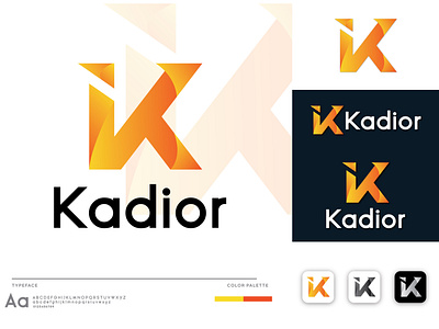K Letter Modern Gradient Logo