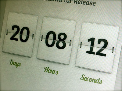 Time Countdown calendar countdown date days hours release seconds set time ui